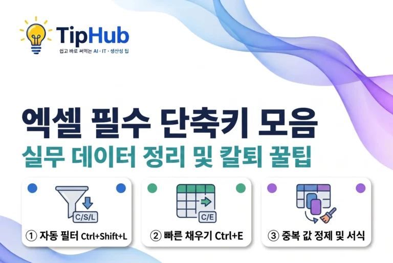 엑셀 필수 단축키 모음